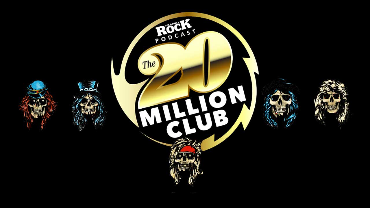 20 Million Club Podcast logo with Guns N' Roses skulls