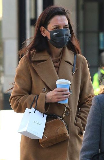 Katie Holmes Wears Statement Camel Coat for a New York City Stroll ...