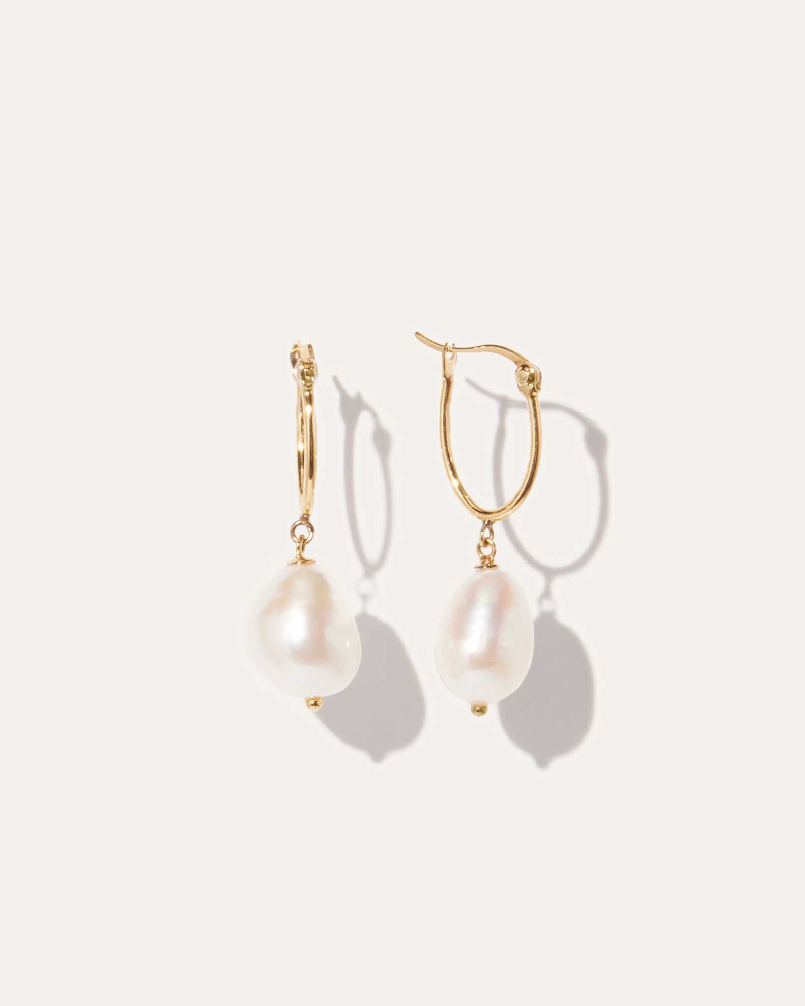 quince, Organic Freshwater Cultured Pearl Hoops