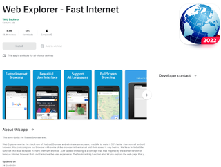 Web Explorer - Fast Internet Android App