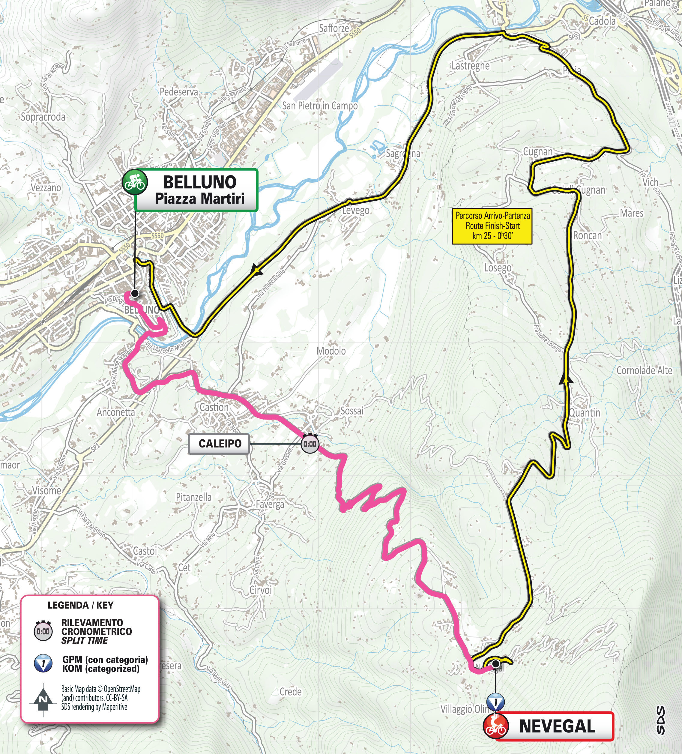 Giro d'Italia Women 2026 stage 4 map