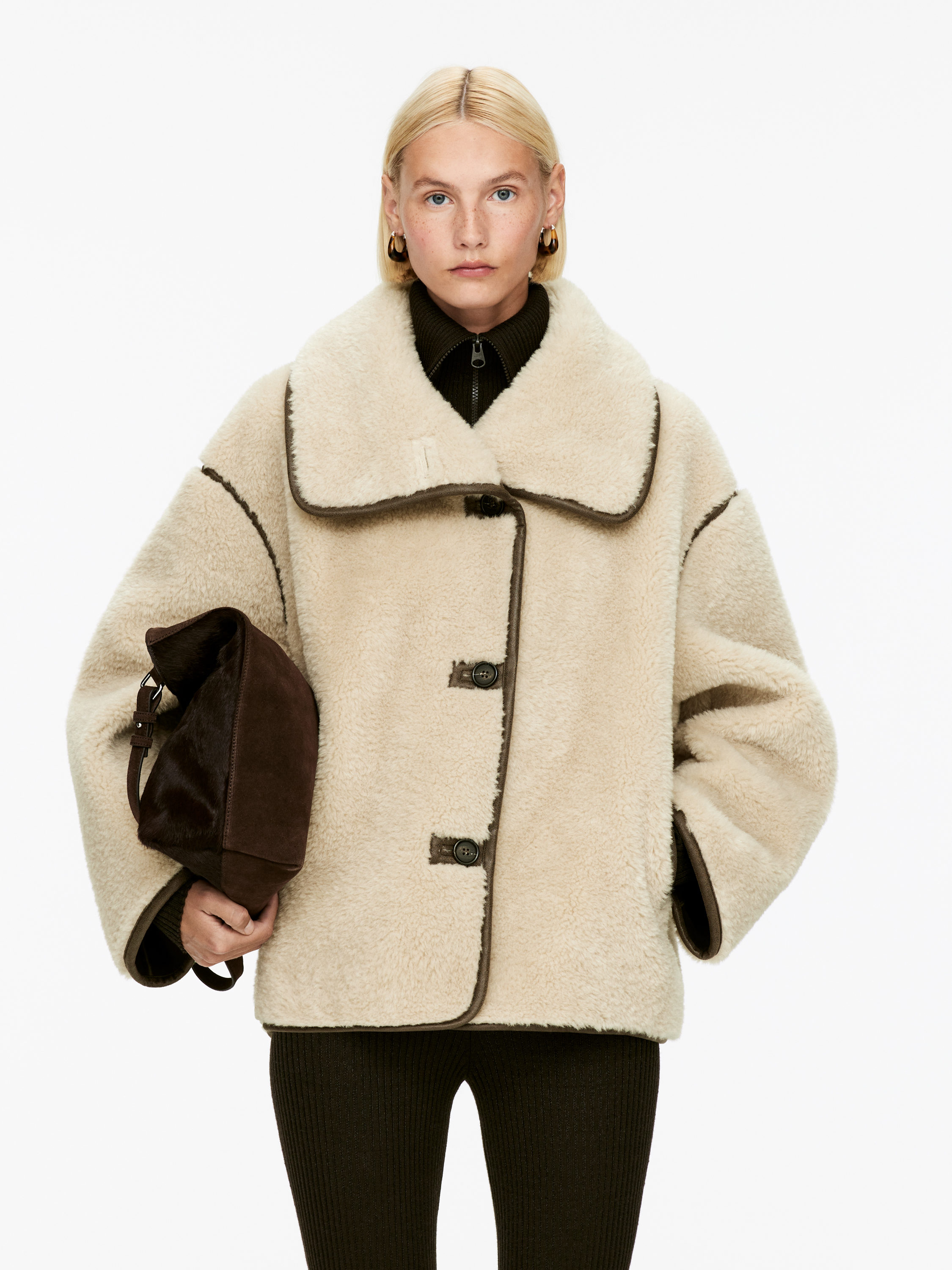 Short Pile Jacket &amp;ndash; Beige &amp;ndash; Women &amp;ndash; Arket Gb