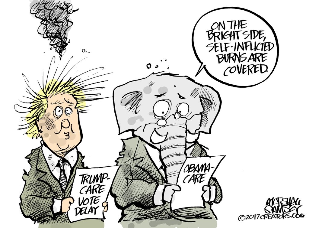 Political Cartoon U.S. Obamacare Trumpcare Ryancare Health care GOP ...