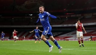 Jamie Vardy grabbed yet another goal against Arsenal.