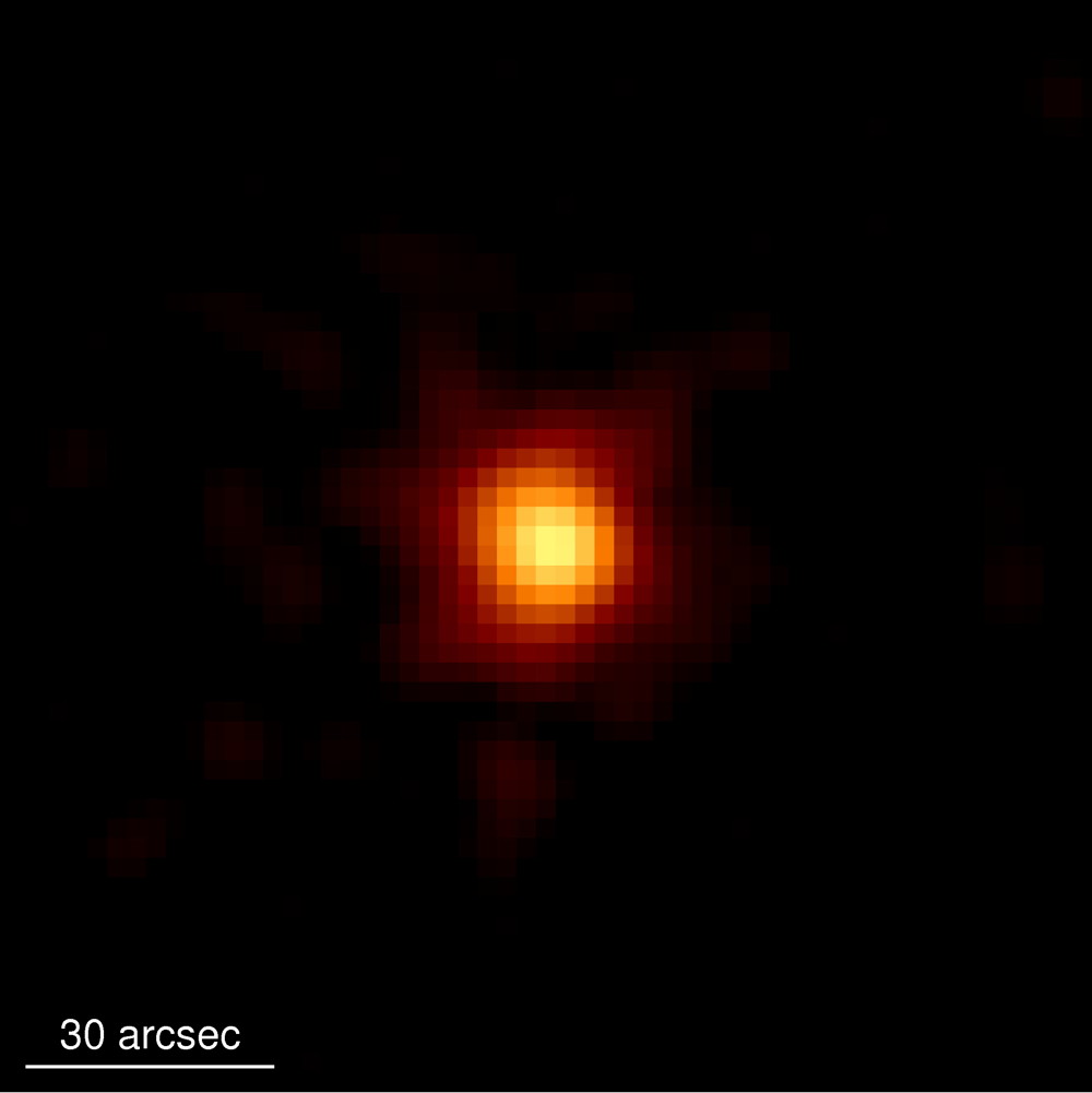 right This image taken by NASA&#039;s Swift satellite shows what scientists suspect is the most distant object ever seen in space. Known as GRB 090429B, the gamma-ray burst is an exploded star and is about 13.14 billion light-years from Earth.