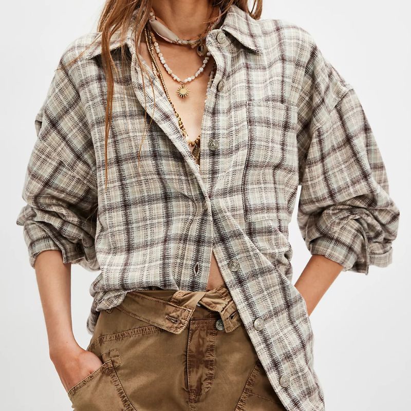 Free People , We The Free Ashley Plaid Shirt