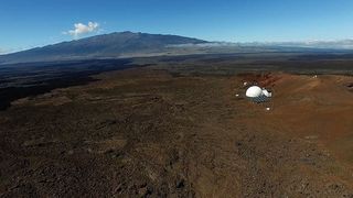 HI-SEAS mission's dome by drone