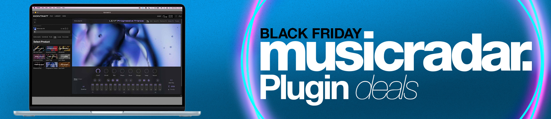 A laptop with a plugin running on it on a blue background