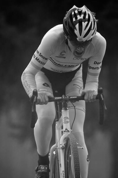 Joshua Berry crushing himself on a climb.