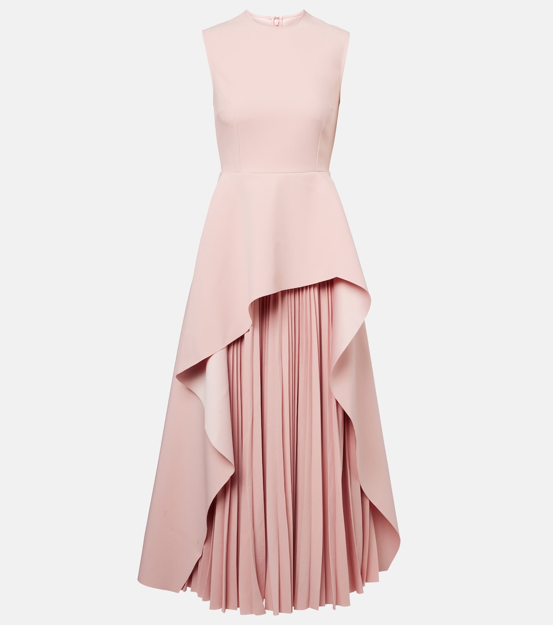 Severny Pleated Layered Midi Dress