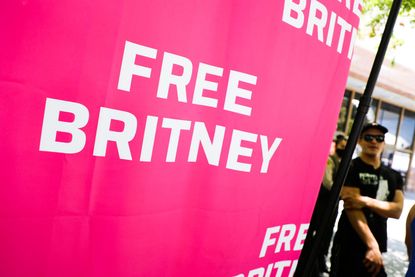"Free Britney" sign.