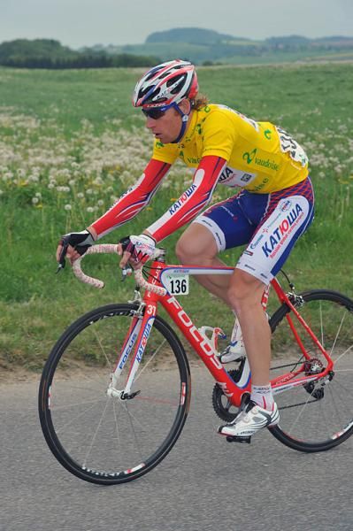 Race leader Pavel Brutt (Katusha)