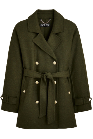 J.Crew Trench Coat in Fouble-Faced Wool (Was $368) 