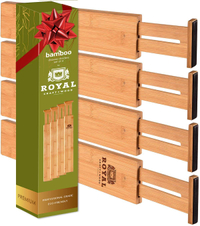 Adjustable Bamboo Drawer Dividers | $29.97 on Amazon