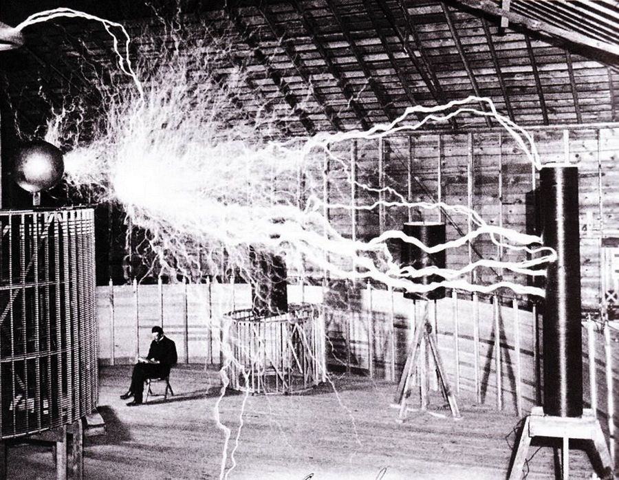 Nikola Tesla in Colorado Springs Laboratory