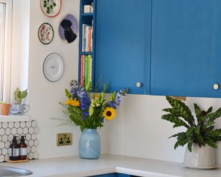 blue kitchen transformation