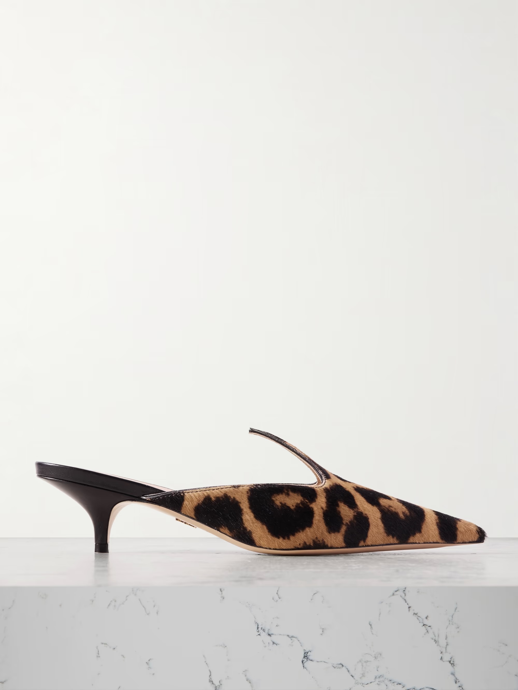 Ferragamo, Dorye Leopard-Print Calf Hair Mules