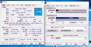 A CPU-Z screenshot of the Core i5-14400F.