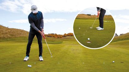 Golf Monthly Top 50 Coach Ged Walters demonstrating the golden eight putting drill to help you make more birdies