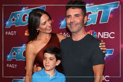 Simon Cowell, Lauren Silverman and Eric Cowell on AGT red carpet