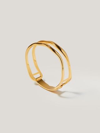 Organic Wave Bangle | Gold