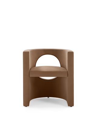 Milan Design Week Gallotti & Radice H2O armchair in terracotta color