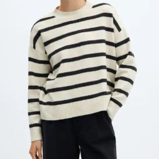 Mango Round-neck striped sweater 