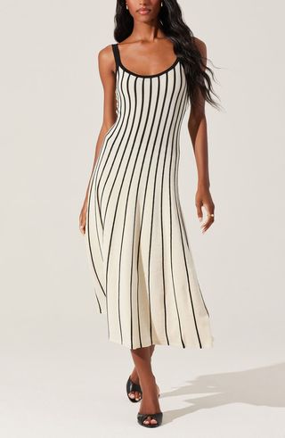 Irecia Stripe Sleeveless Sweater Dress