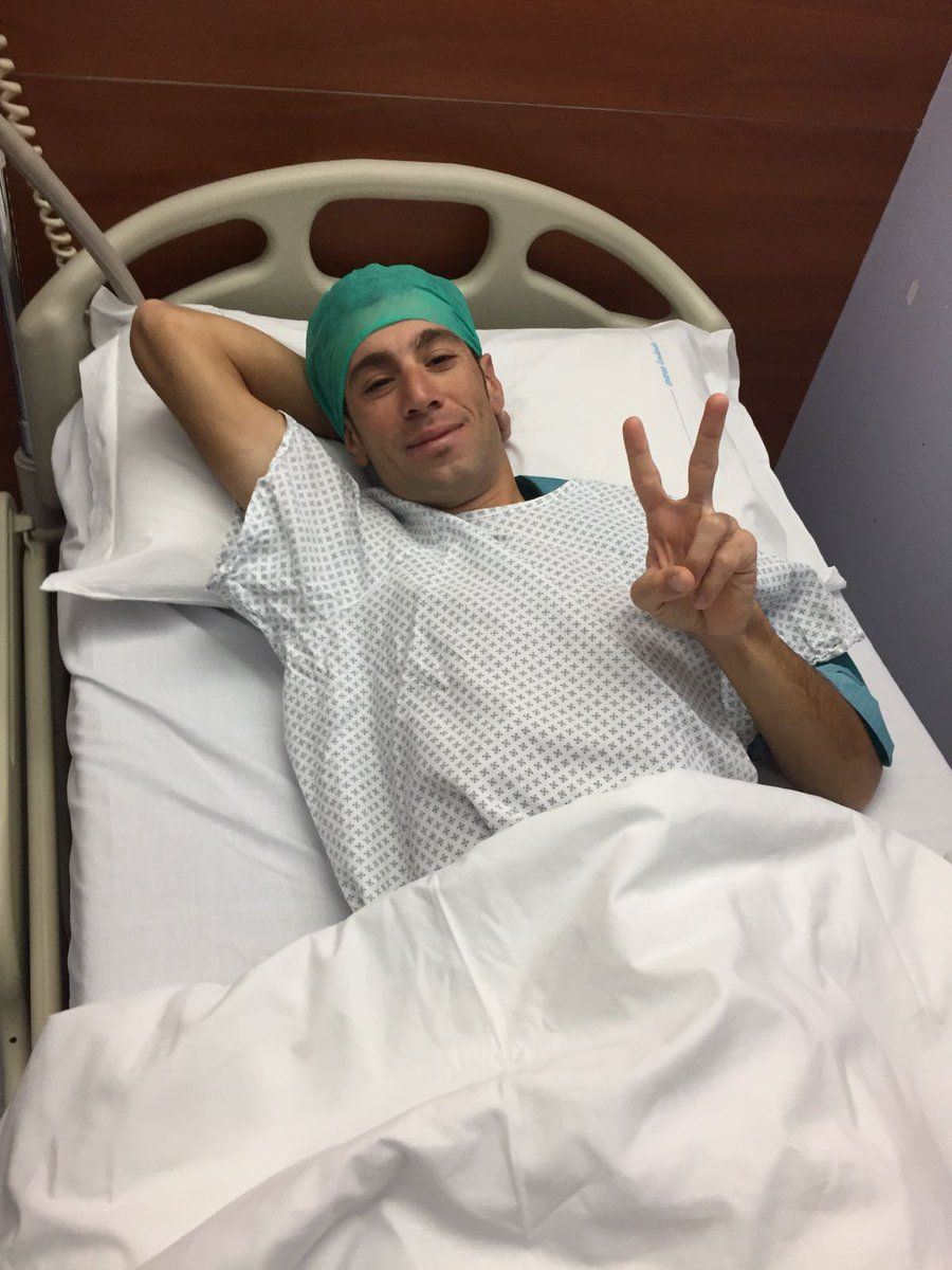 Vincenzo Nibali underwent surgery in Bergamo to remove a plate from his left collarbone