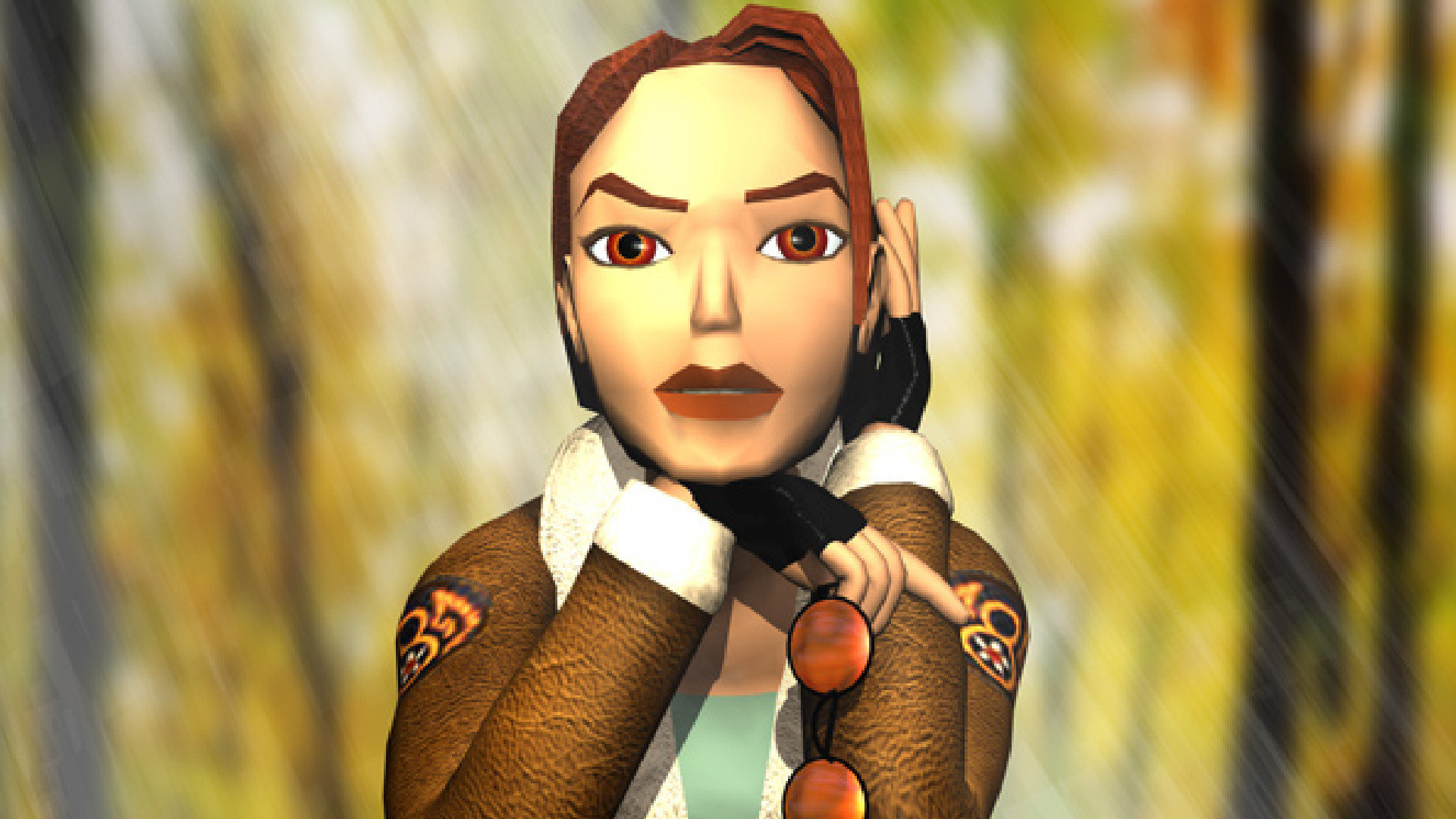 Lara Croft in a promo image for the original Tomb Raider series