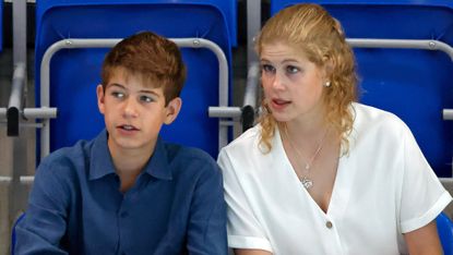 The privilege Lady Louise Windsor and James, Earl of Wessex missed out on. Seen here they watch the swimming during the 2022 Commonwealth Games