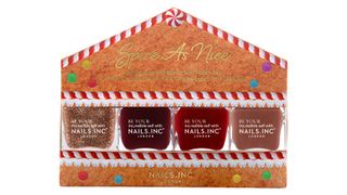 Nails Inc Snow Place Like Home Gingerbread House Nail Polish Gift Set