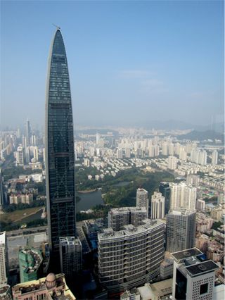 KK100, Shenzhen aerial view