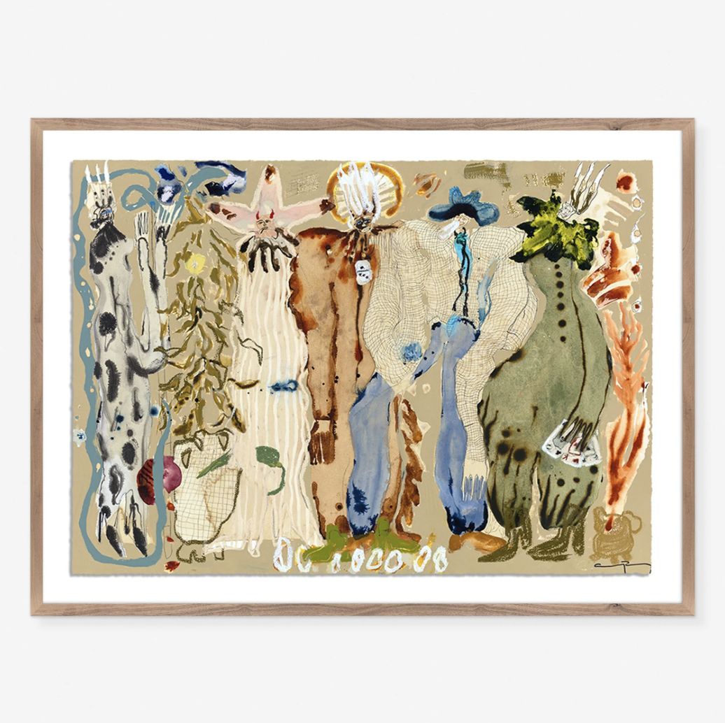 Blue Eyed Snake Woman Wall Art by Caroline Pinney