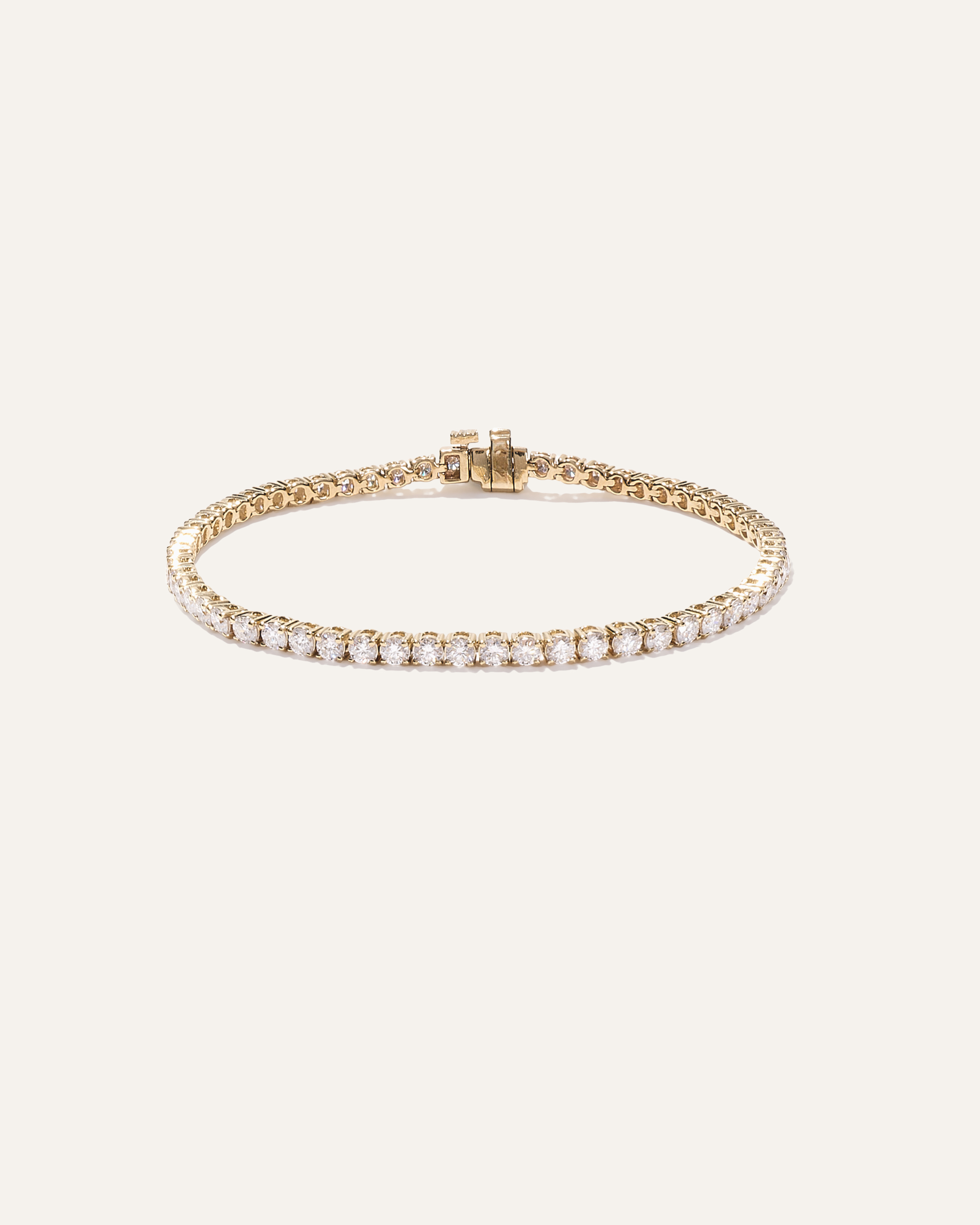 14k Gold Lab Grown Diamond Tennis Bracelet in Yellow Gold