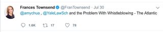 Frances Townsend gets ratioed