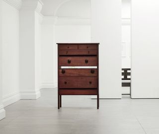 Brown wooden cabinet