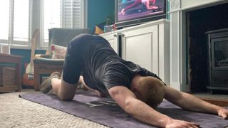 Harry Bullmore following one of the yoga sessions on the Fiit app
