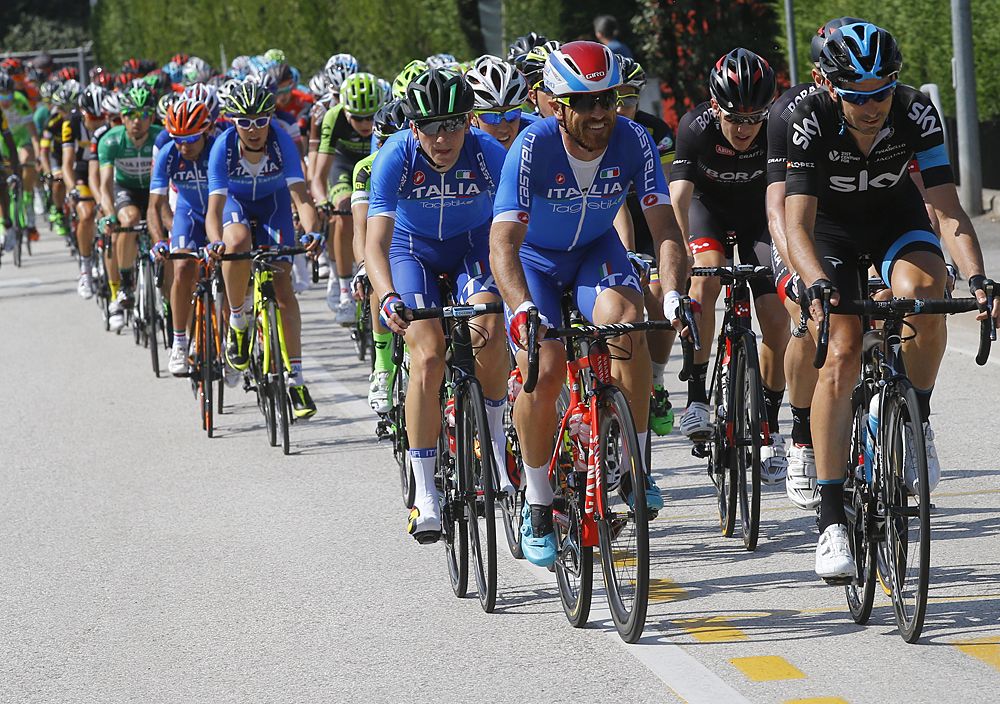 Luca Paolini (Katusha) is racing with the Italian team in Trentino