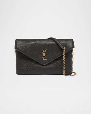 Cassandre Small Ysl Pouch on Chain in Calfskin