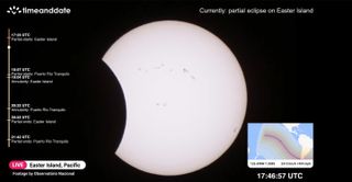 timeanddate livestream of the annular solar eclipse