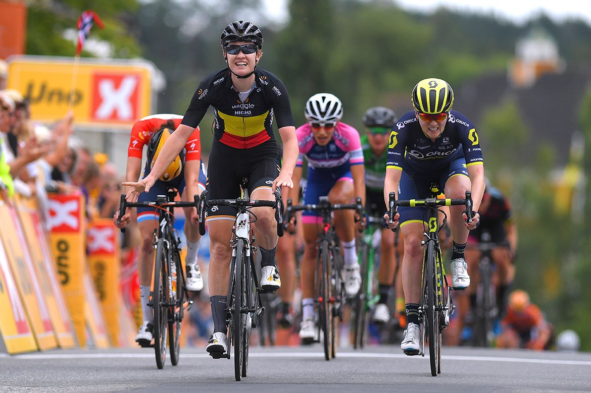 Jolien D'hoore wins stage 1 of the Ladies Tour of Norway