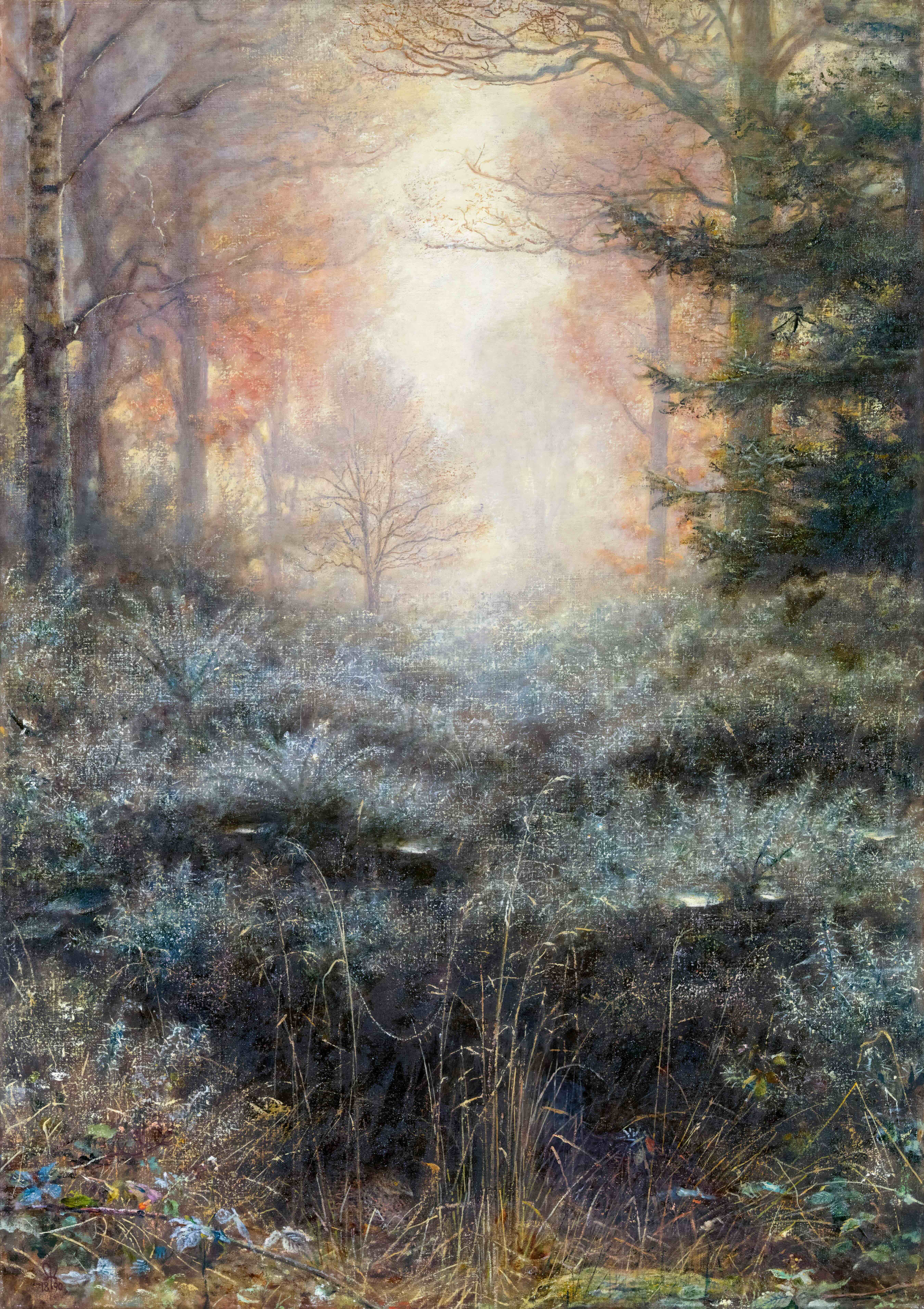 Sir John Everett Millais, Dew-Drenched Furze, landscape painting in oil on canvas, circa 1889