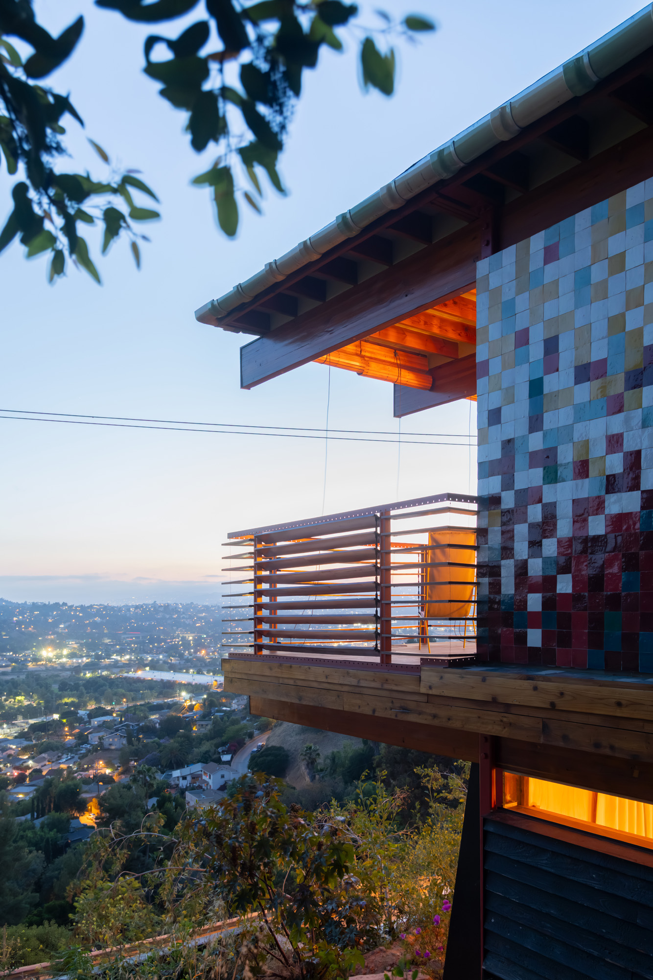 Cano House, a colour orthogonal home nestled in a los angeles hill