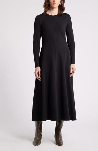 Long Sleeve Crewneck Maxi Dress