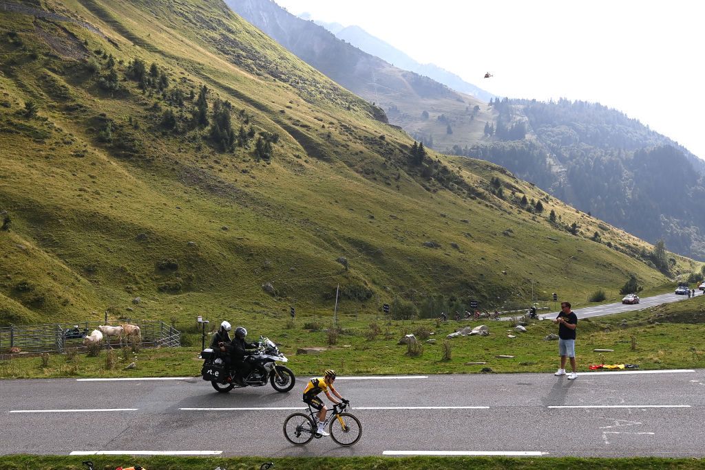COL DU TOURMALET FRANCE SEPTEMBER 08 Jonas Vingegaard of Denmark and Team JumboVisma attacks climbing the Col du Tourmalet 2115m during the 78th Tour of Spain 2023 a 1347km stage from Formigal Huesca la Magia to Col du Tourmalet 2115m UCIWT on September 08 2023 in Col du Tourmalet France Photo by Tim de WaeleGetty Images