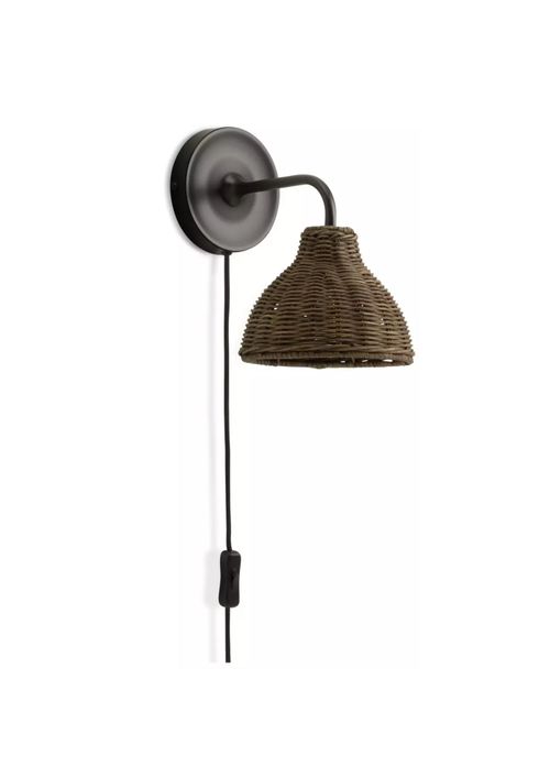Habitat Wicker Pear Plug in Wall Light