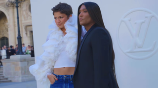 Zendaya and Law Roach posing next to each other in Paris
