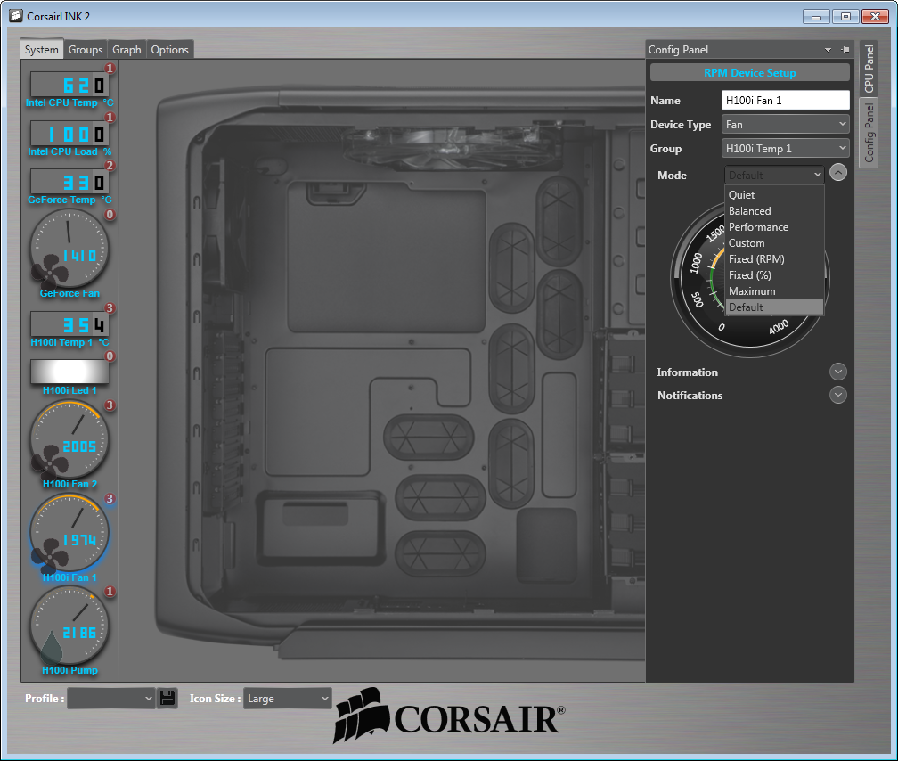 CorsairLINK 2 Control Software Four ClosedLoop CPU Coolers Take On