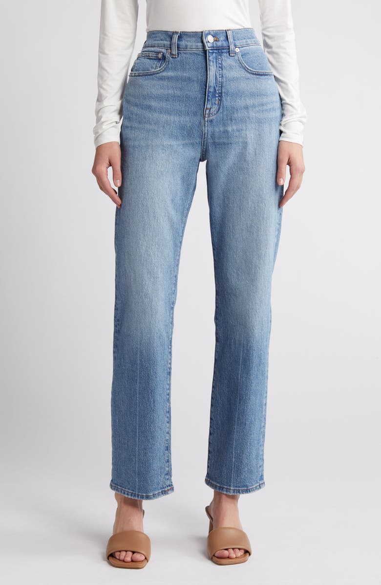 The '90s Creased High Waist Straight Leg Jeans